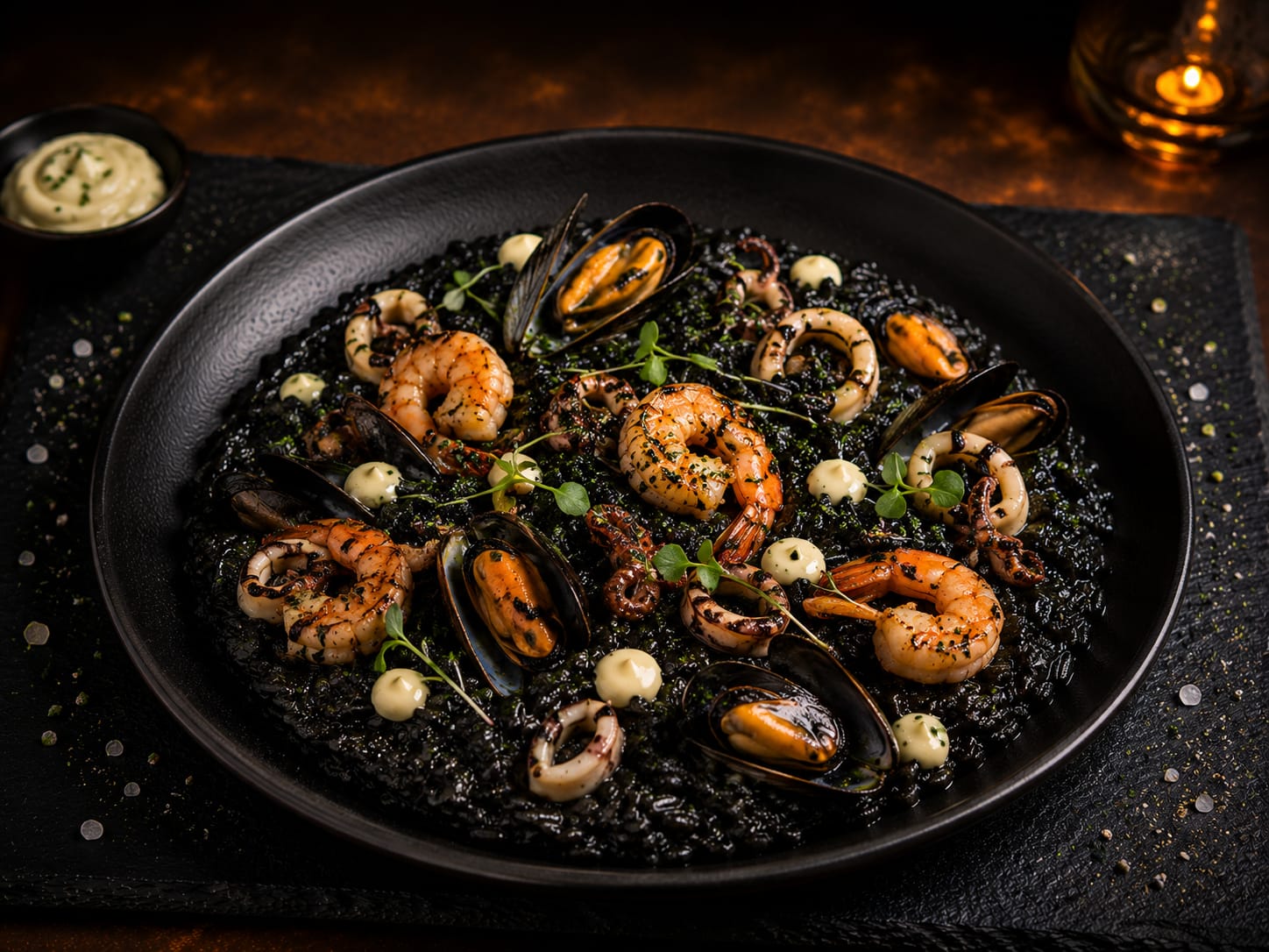 Arroz negro marinero