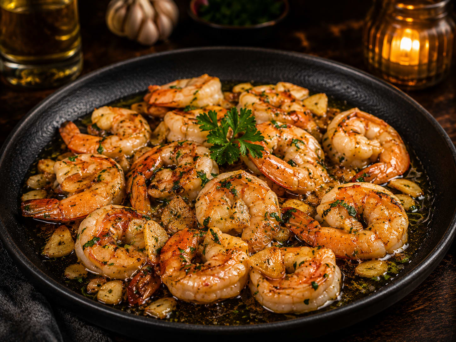 Camarones al ajillo