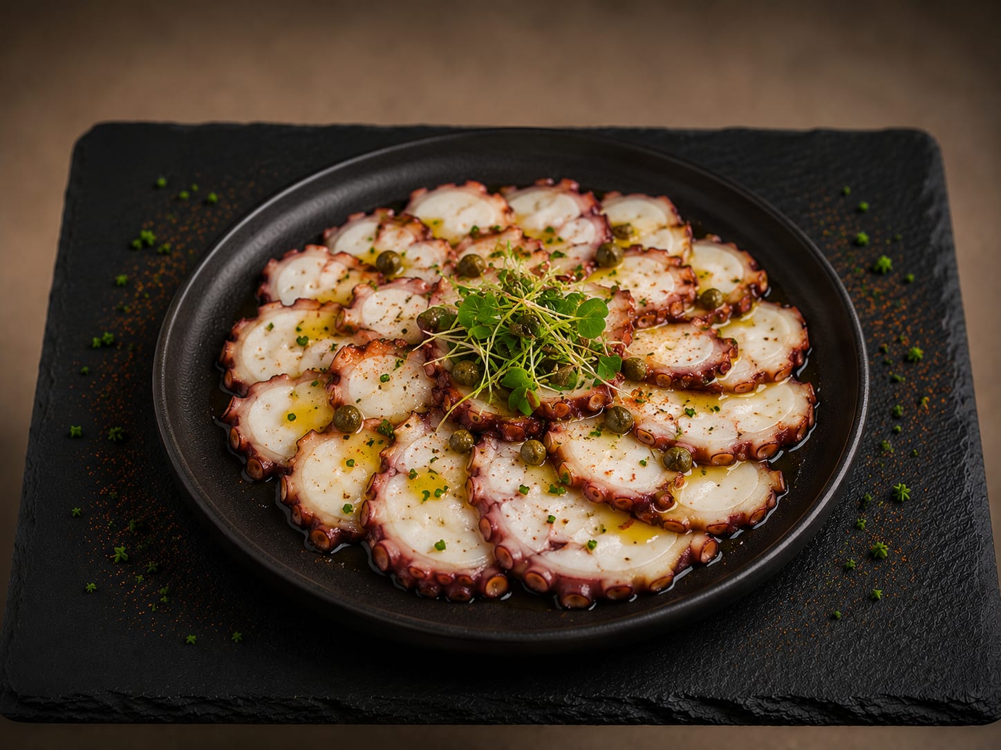 Carpaccio de pulpo