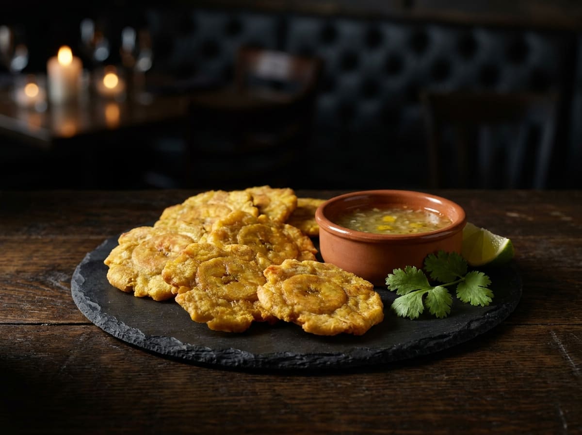 Tostones con mojo criollo