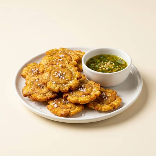 Tostones con mojo criollo