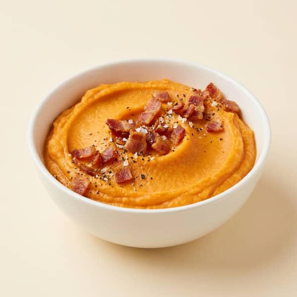 Puré de boniato con bacon