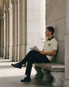 "ART" Crest Quarter-Zip Polo view 3