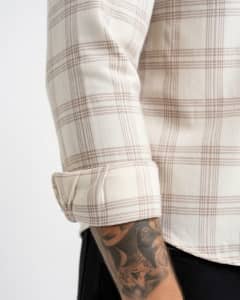 Classic Plaid Long-Sleeve Button-Up view 5