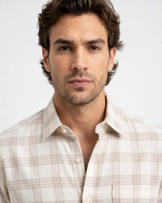 Classic Plaid Long-Sleeve Button-Up view 1