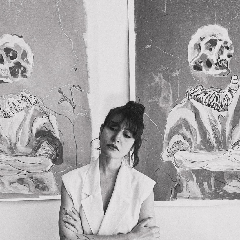 Portrait of Sirin Boubaker in her studio