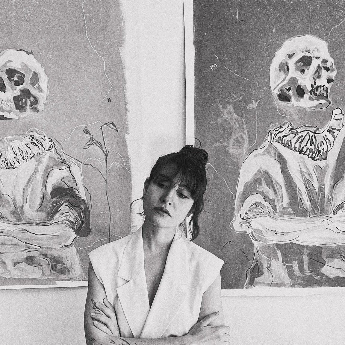 Portrait of Sirin Boubaker in her studio