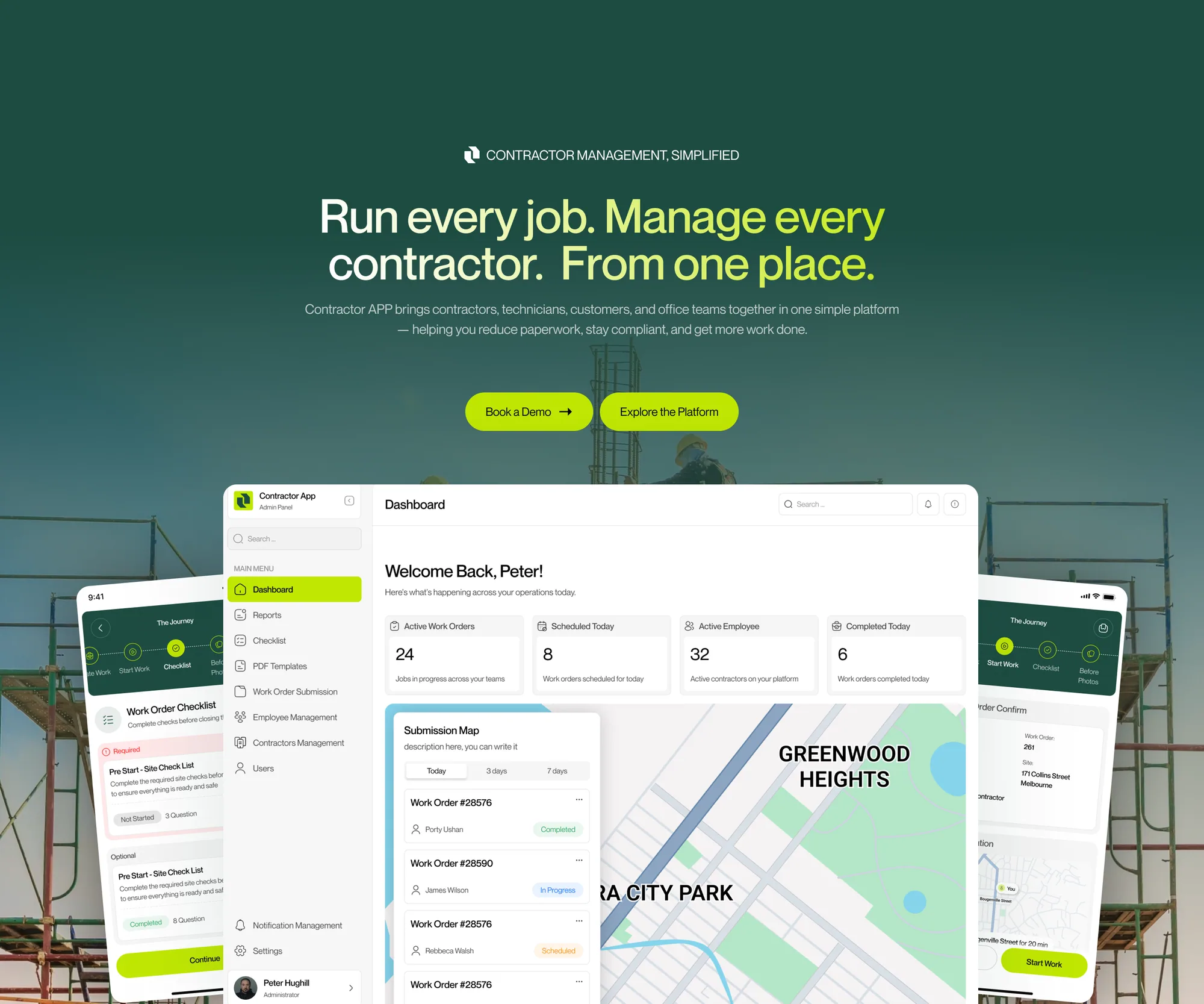 Contractor management project preview
