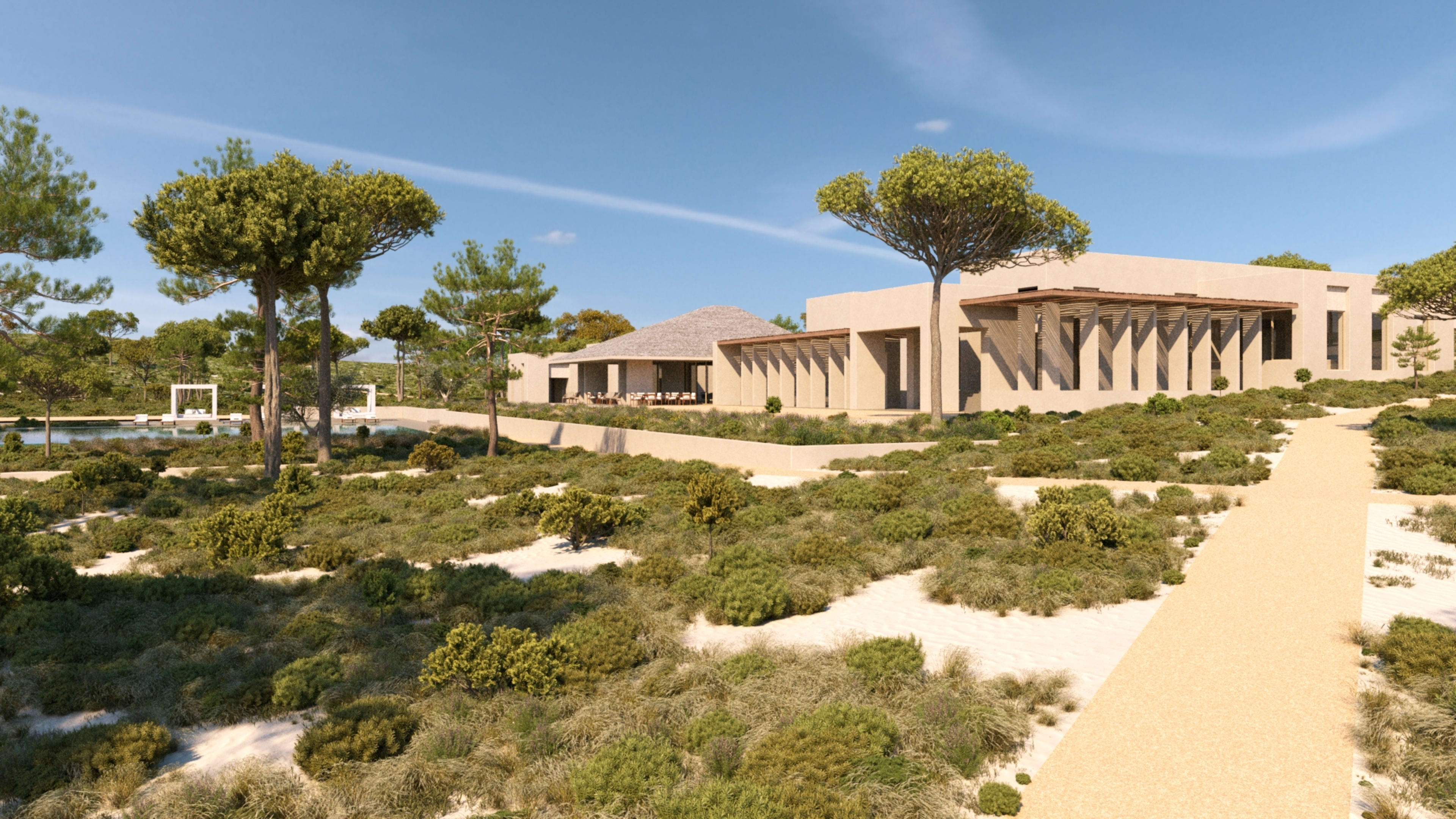 Clubhouse in the dunes, Spatia Melides