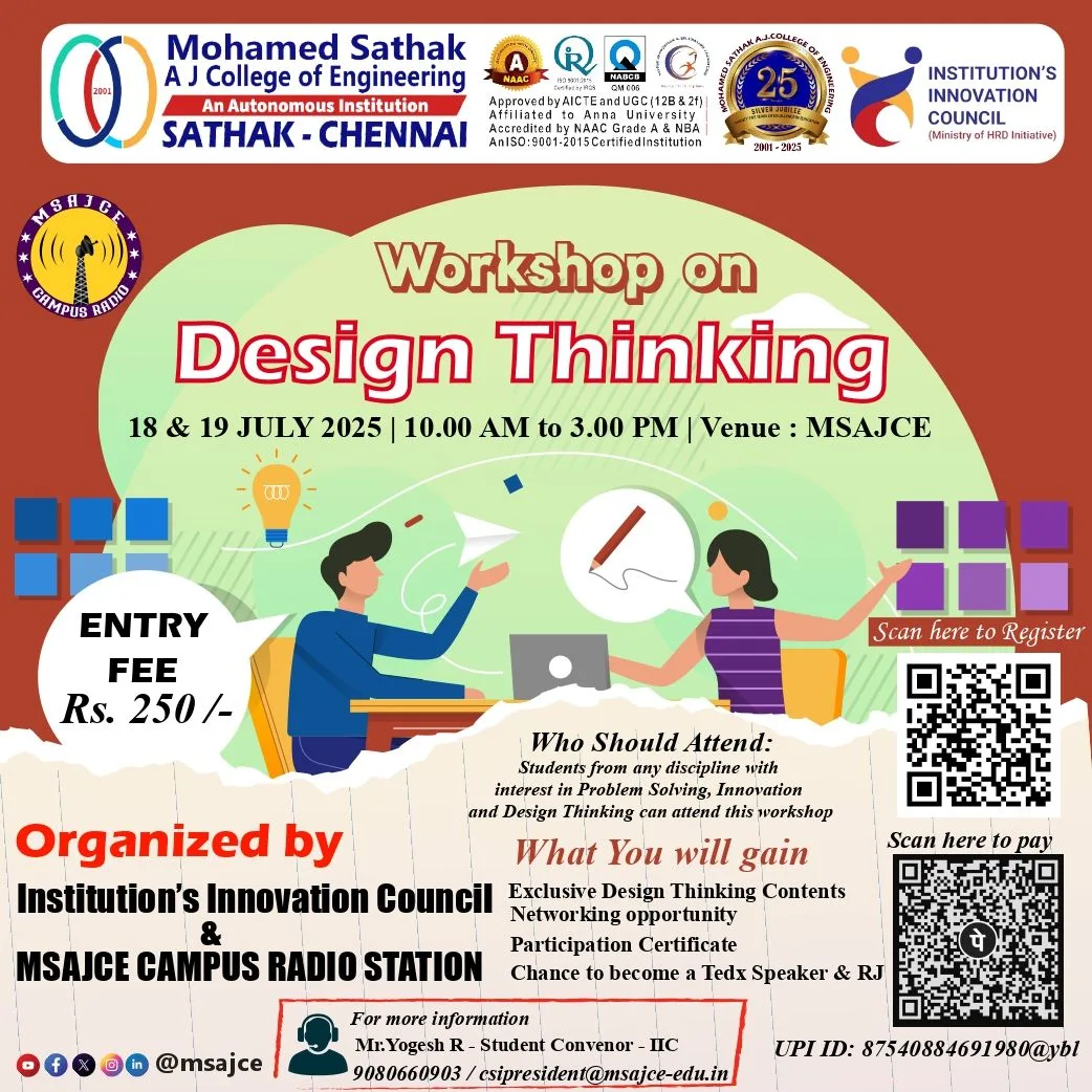 Design Thinking Workshop 2025 poster