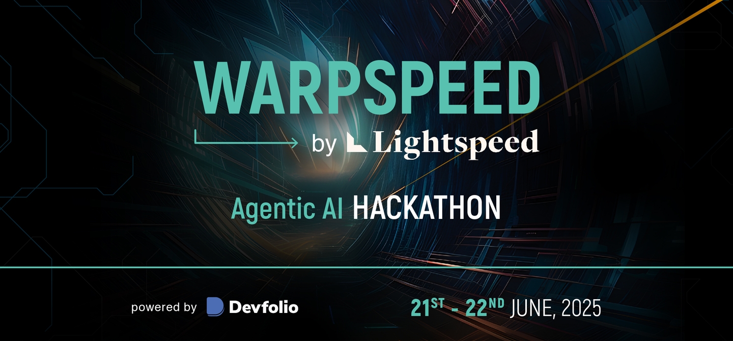 Warpspeed: Agentic AI Hackathon poster