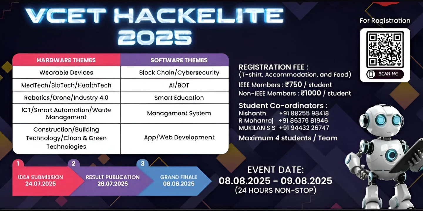 VCET HackElite poster