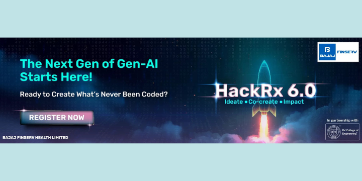HackRx 6.0 – Bajaj Finserv Hackathon 2025 poster