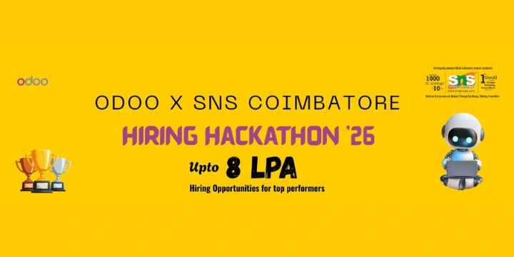 Odoo x SNS Coimbatore Hackathon'26 poster
