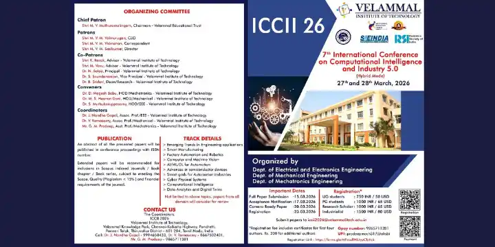 ICCII 26 - International Conference on Computational Intelligence & Industry 5.0  poster