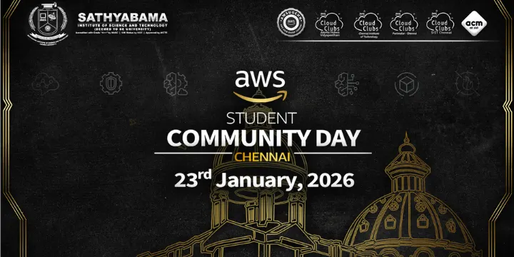 AWS Student Community Day Chennai 2026 poster