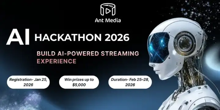 Ant Media AI Hackathon poster