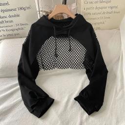 Oversized Half-Hoodie Cotton Top 5