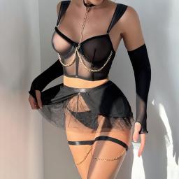 Korean Thick Mesh Lingerie Set 6