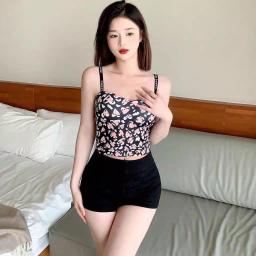 Laser Seamless Tiger Print Bra Top - B333 8