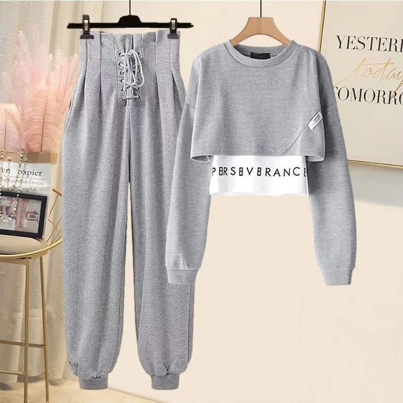 Sports Suit – Pants, Top & Half Hoodie