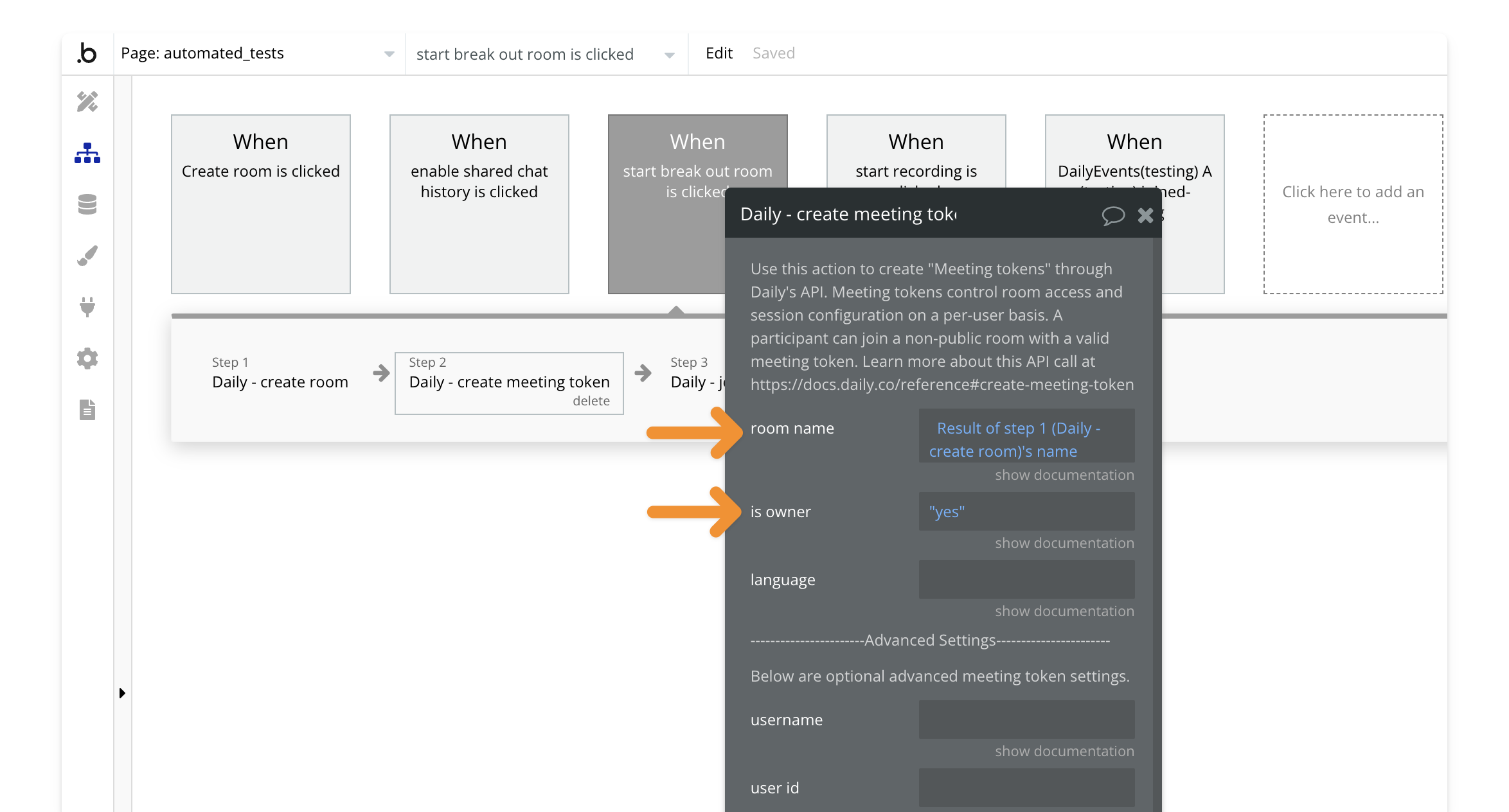 Create Meeting Token