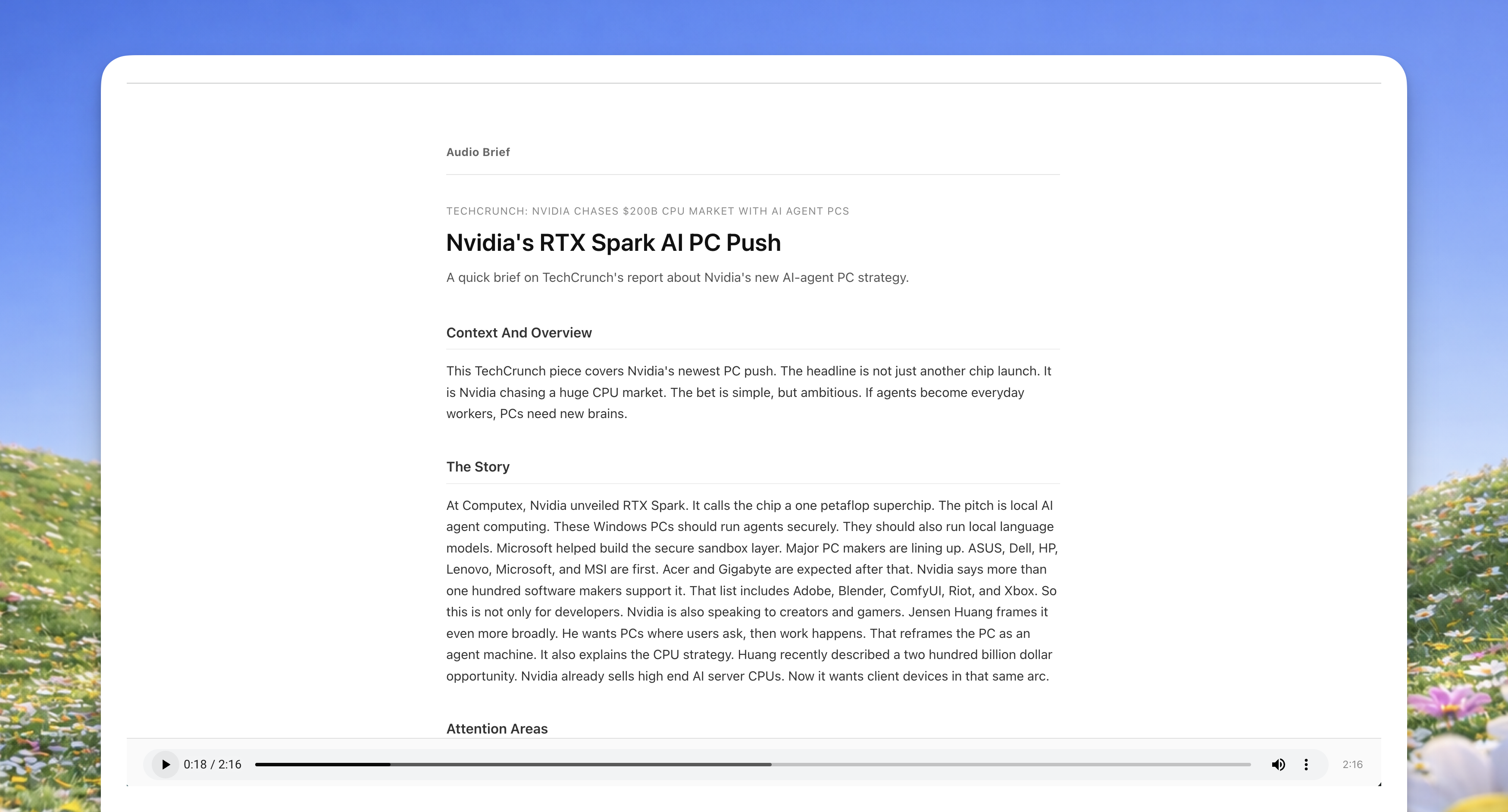 A here.now listening page generated by the Pipa audio brief skill.