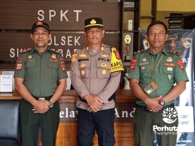 Tingkatkan Keamanan Kawasan Hutan Selatan, Perhutani KPH Cianjur Sambangi Polsek Sindangbarang