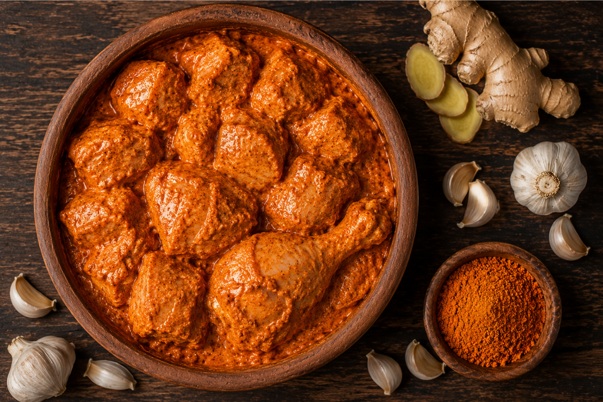 Chicken marination for butter chicken with Anagh Chicken Masala
