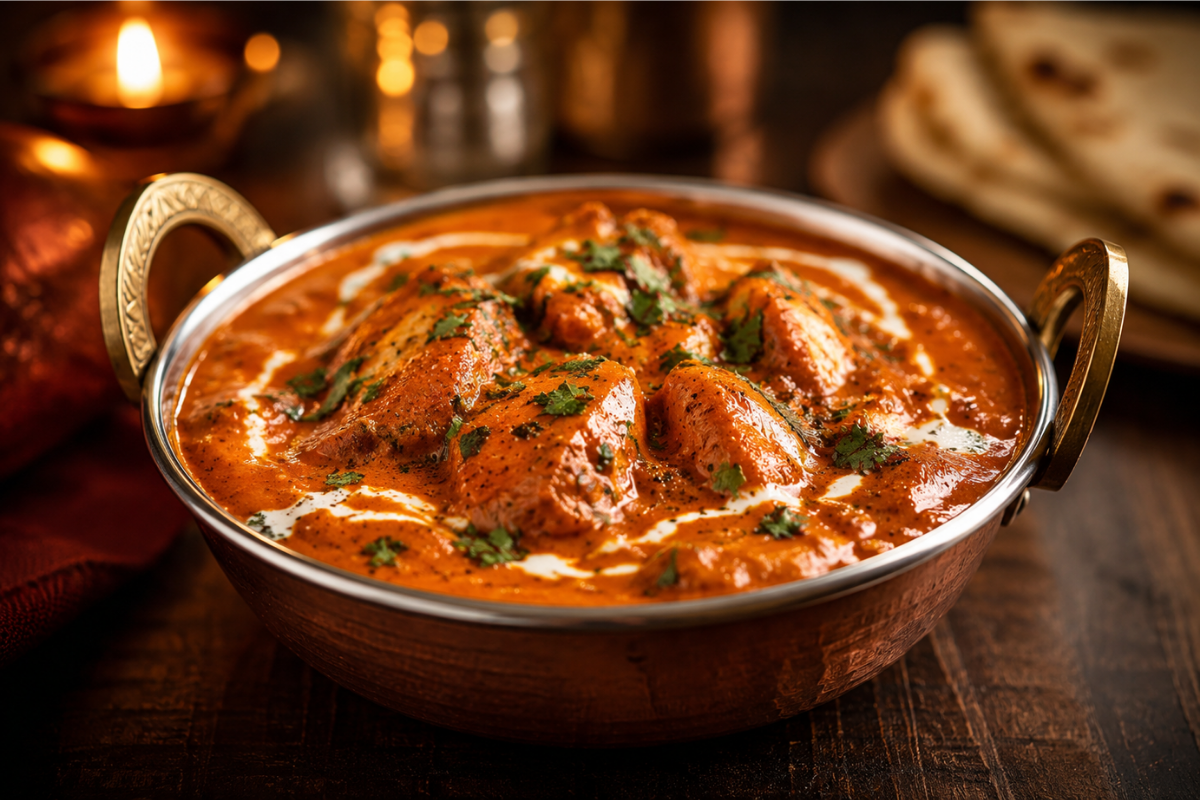 Restaurant style butter chicken made with Anagh Chicken Masala