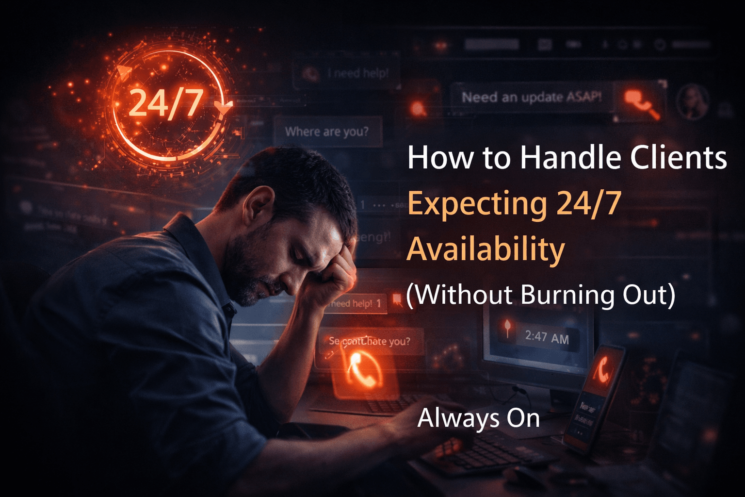 How to Handle Clients Expecting 24/7 Availability (Without Burning Out)