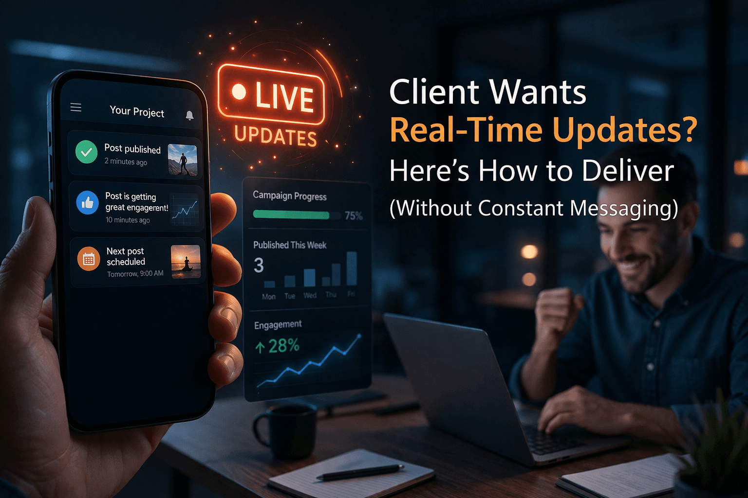 Client Wants Real-Time Updates? Here’s How to Deliver (Without Constant Messaging)