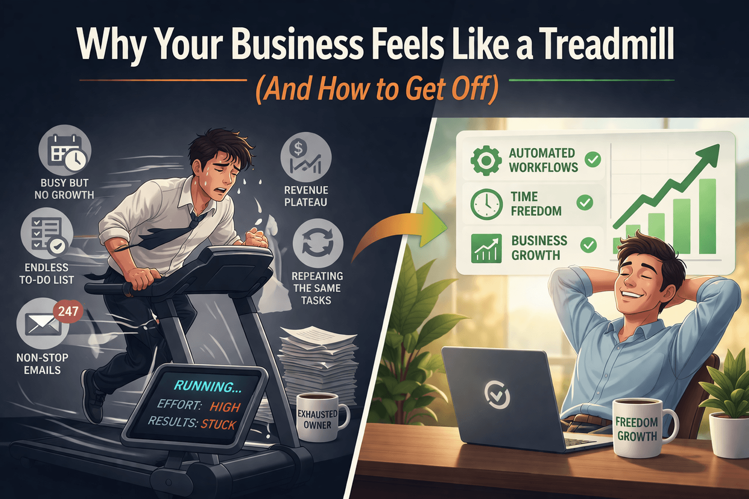Why Your Business Feels Like a Treadmill (And How to Get Off)