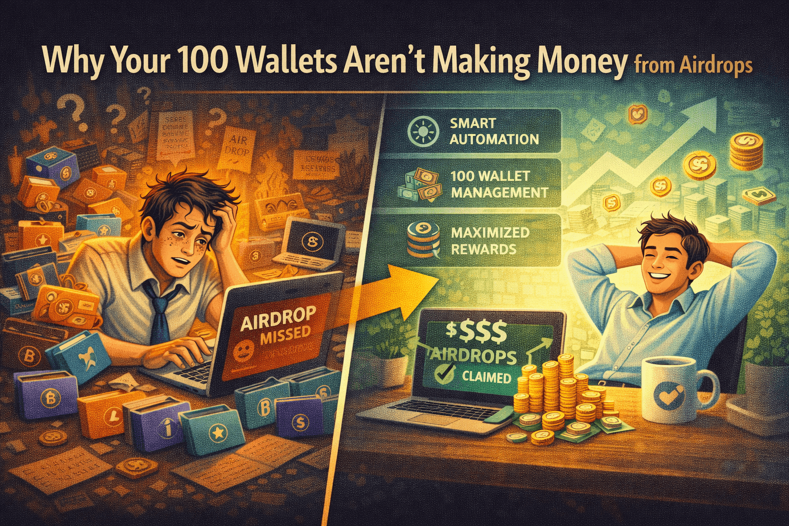Why Your 100 Wallets Aren’t Making Money from Airdrops (And What Actually Works)