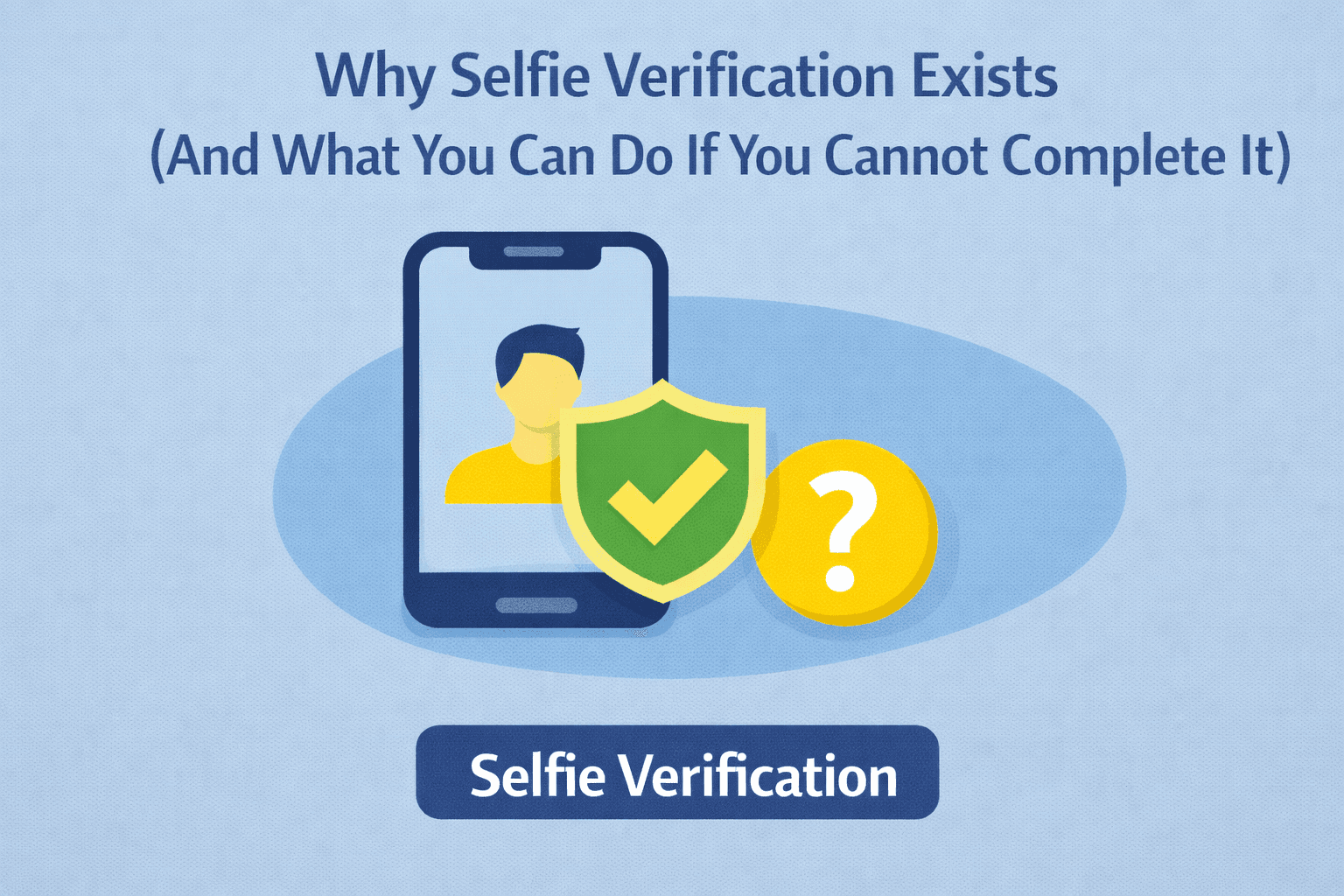 Why Selfie Verification Exists (And What You Can Do If You Cannot Complete It)