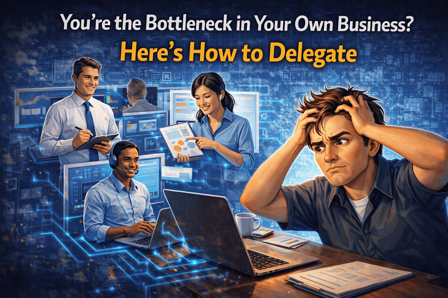 You’re the Bottleneck in Your Own Business? Here’s How to Delegate