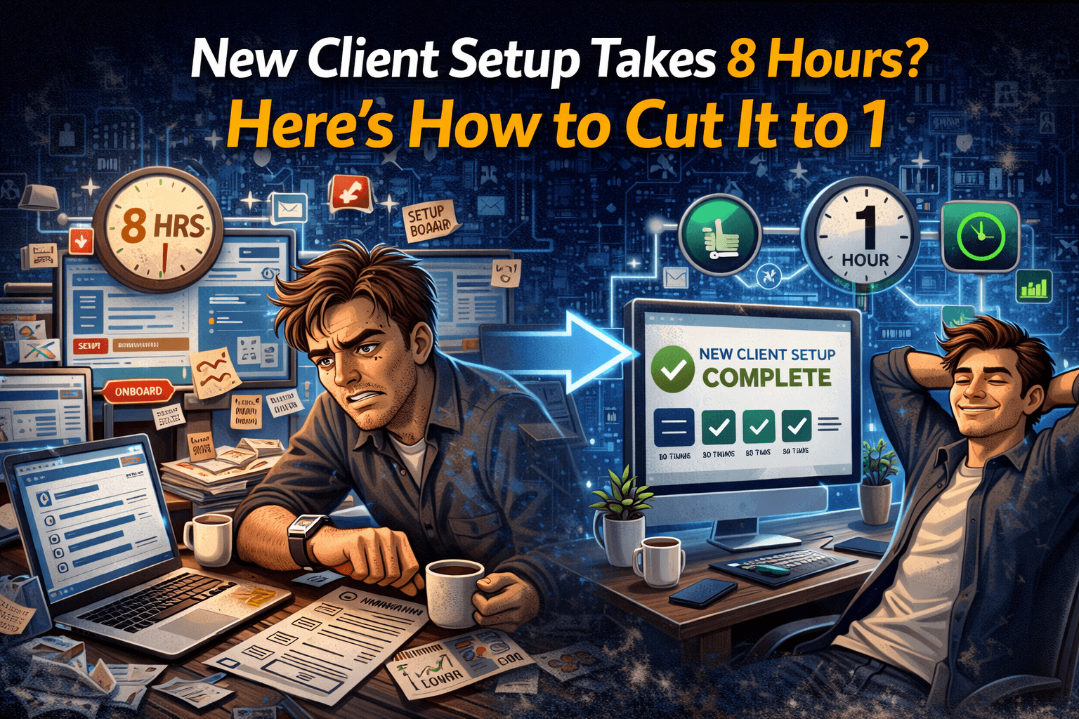 New Client Setup Takes 8 Hours? Here’s How to Cut It to 1