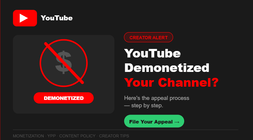 YouTube Demonetized Your Channel? Here's the Appeal Process