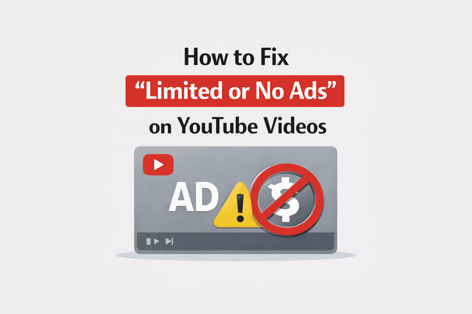 How to Fix "Limited or No Ads" on YouTube Videos