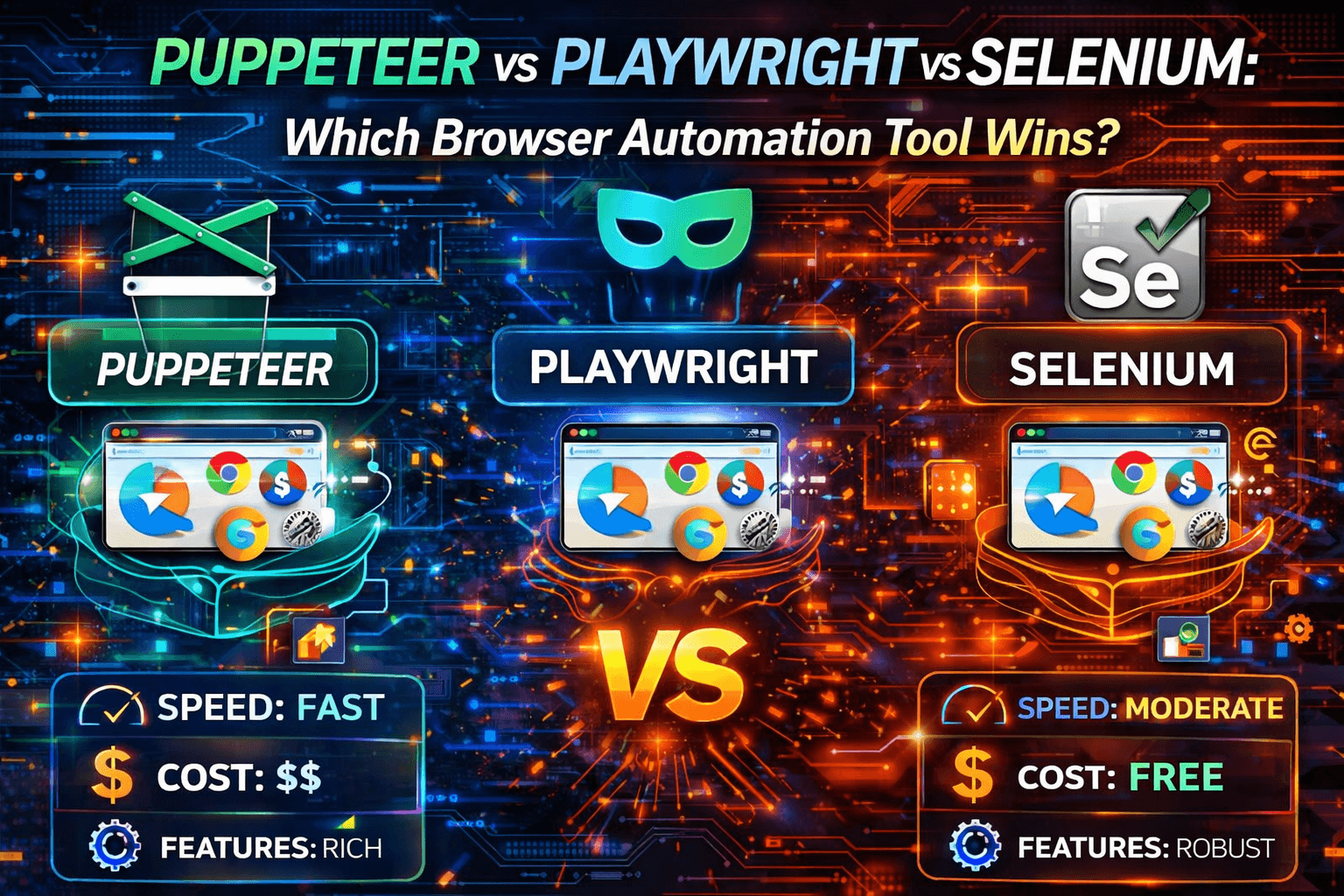 Puppeteer vs Playwright vs Selenium: Which Browser Automation Tool Wins?