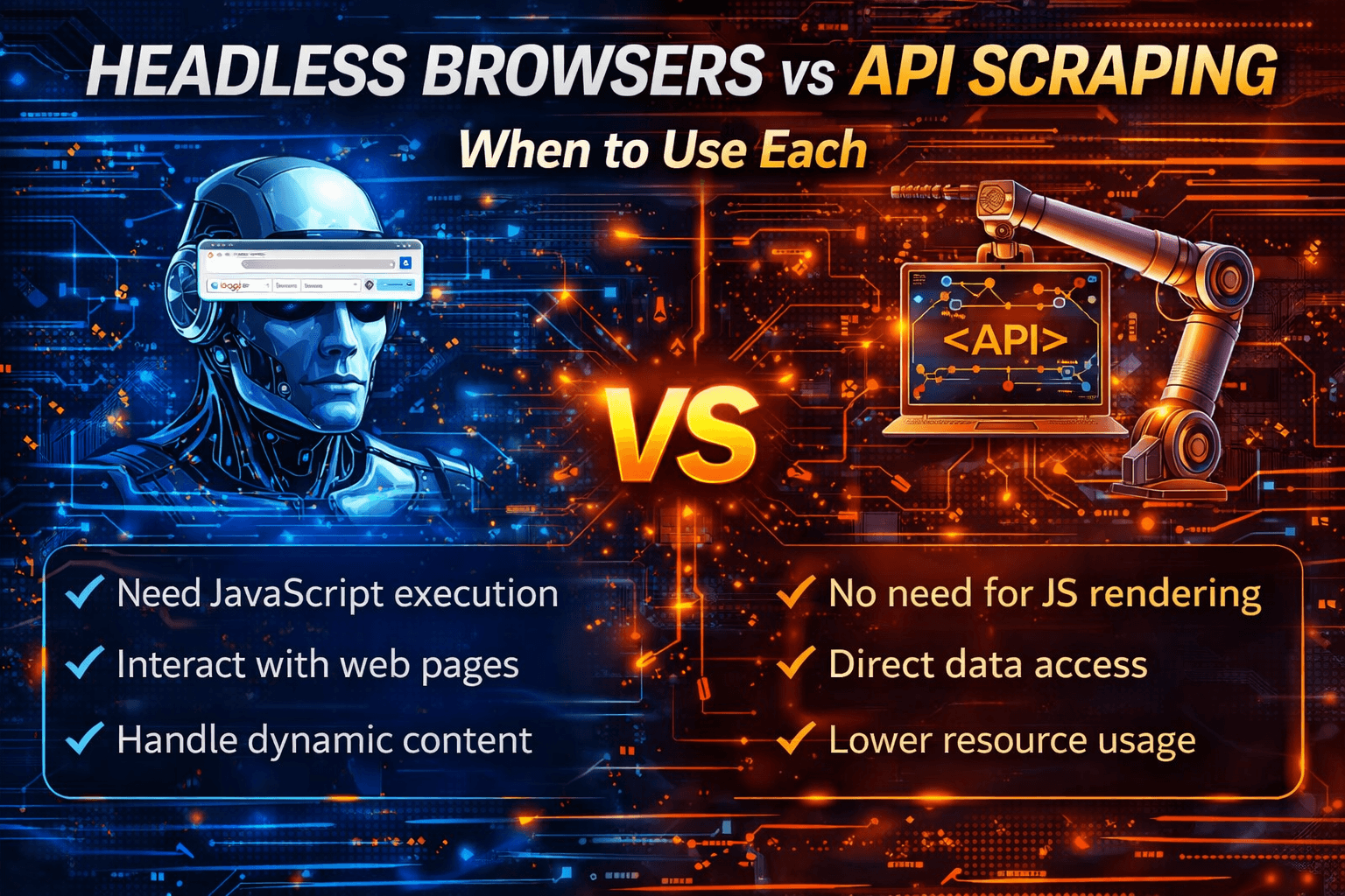 Headless Browsers vs API Scraping: When to Use Each