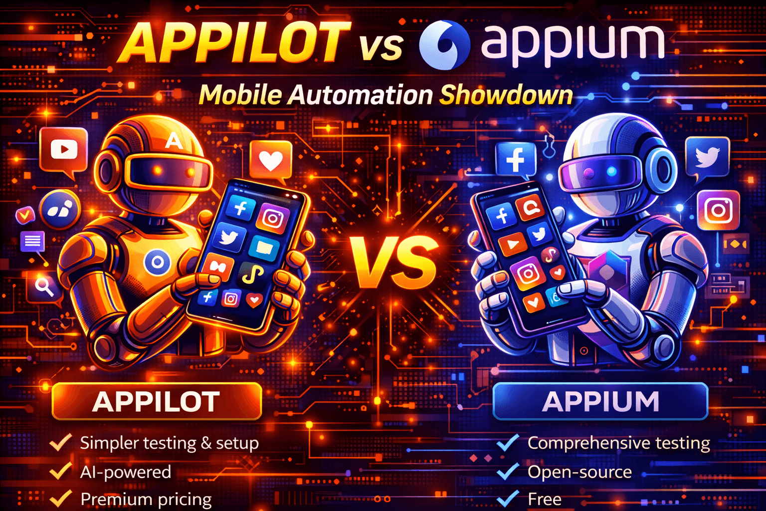 Appilot vs Appium: Mobile Automation Showdown