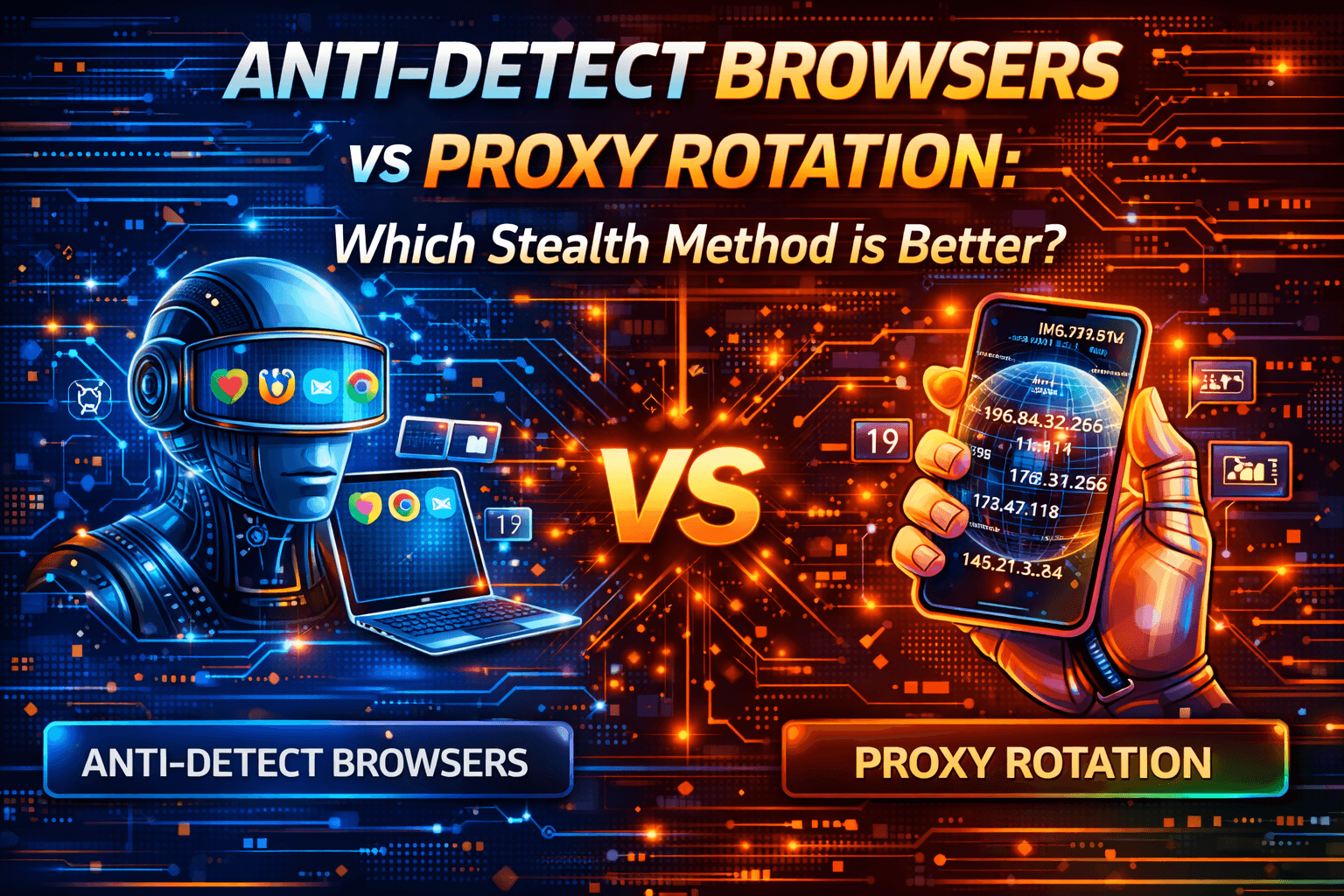 Anti-Detect Browsers vs Proxy Rotation: Which Stealth Method is Better?