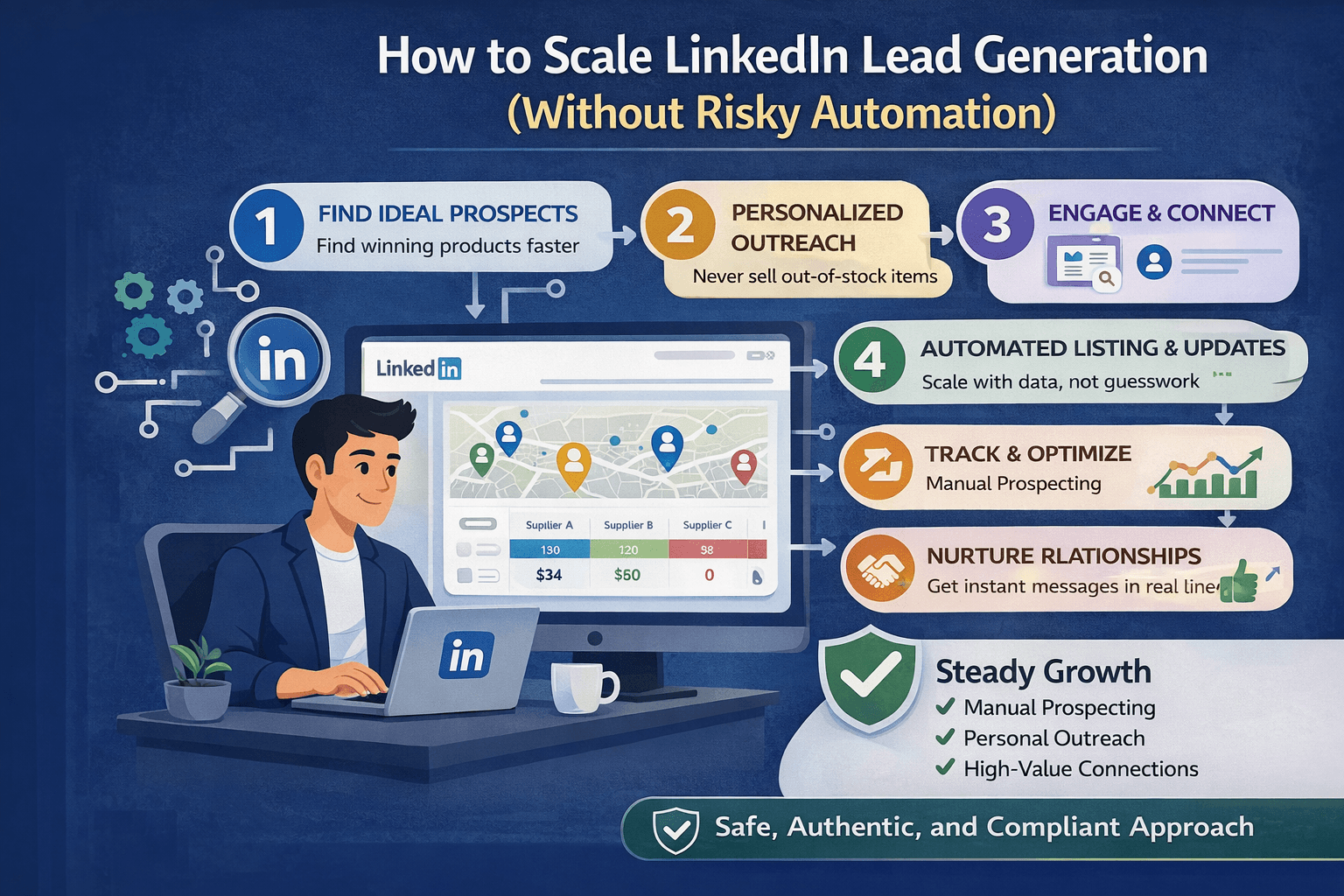 How to Scale LinkedIn Lead Generation (Without Risky Automation)