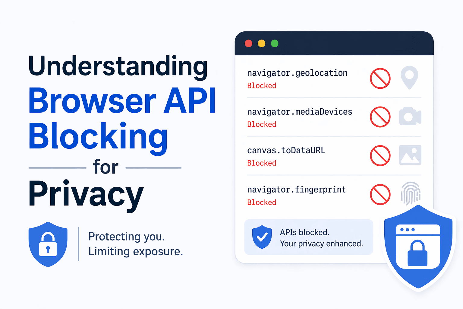 Understanding Browser API Blocking for Privacy
