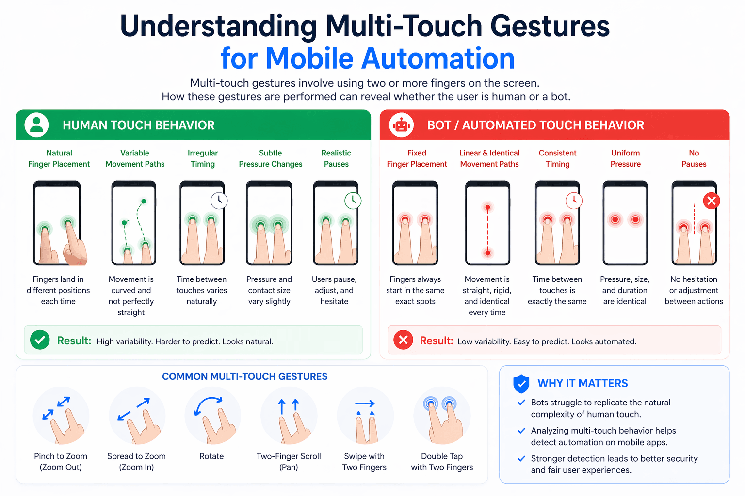 Understanding Multi-Touch Gestures for Mobile Automation