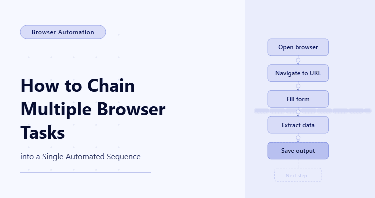 How to Chain Multiple Browser Tasks into a Single Automated Sequence