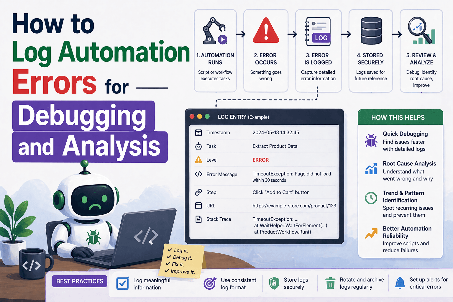 How to Log Automation Errors for Debugging and Analysis