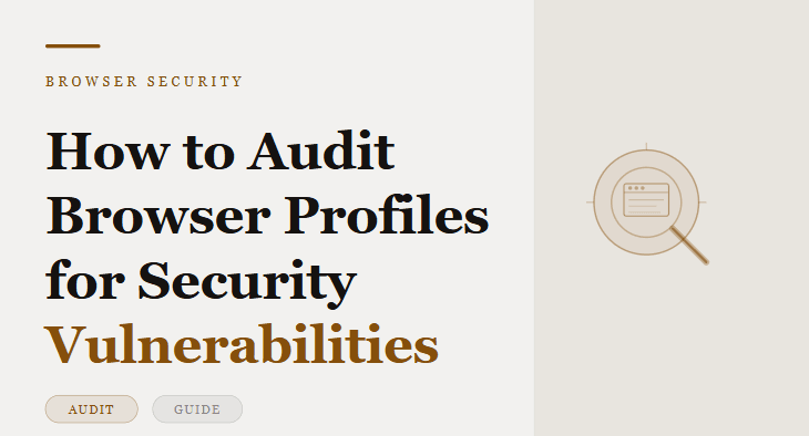 How to Audit Browser Profiles for Security Vulnerabilities