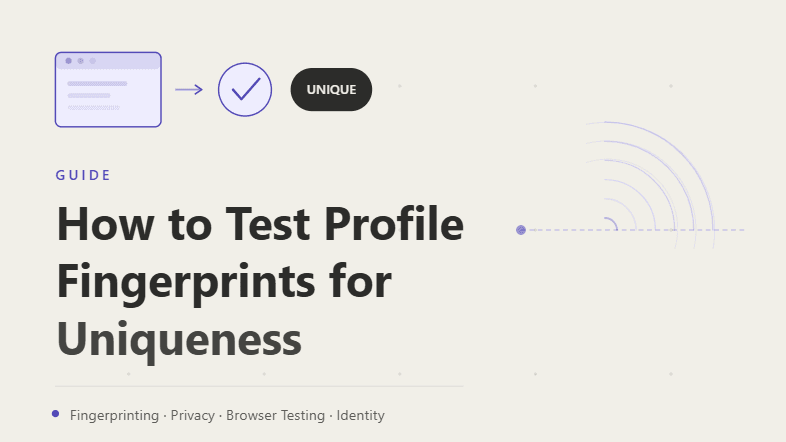 How to Test Profile Fingerprints for Uniqueness